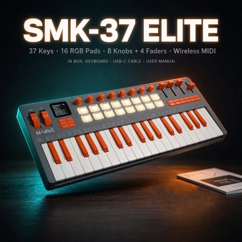 M-VAVE SMK-37, clavier MIDI sa - Midi Controller Pad avis et prix